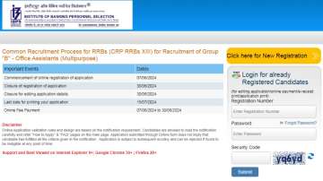 IBPS RRB CRP XIII 2024 registration dates extended