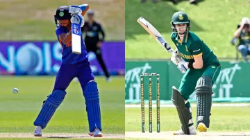 Harmanpreet Kaur and Laura Wolvaardt.