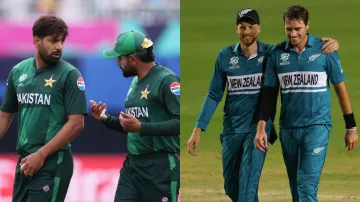 Pakistan and New Zealand players.