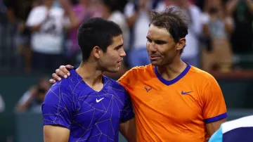 Carlos Alcaraz and Rafael Nadal in Paris Olympics