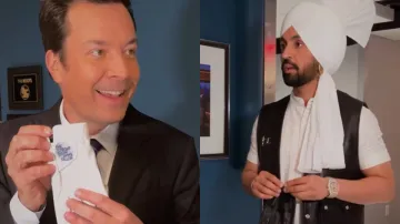 Jimmy Fallon and Diljit Dosanjh