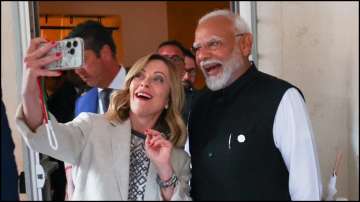 PM Modi selfie with Meloni