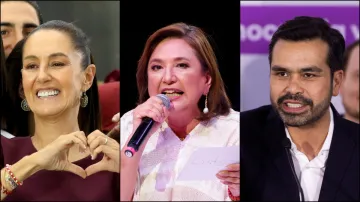 Mexico's presidential candidates: Claudia Sheinbaum, Xóchitl Gálvez and Jorge Álvarez Máynez.