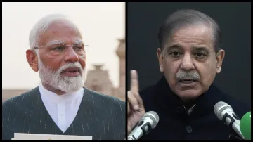 PM Narendra Modi and his Pakistani counterpart Shehbaz Sharif