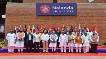 PM Modi, Bihar CM Nitish Kumar and other dignitaries at Nalanda University