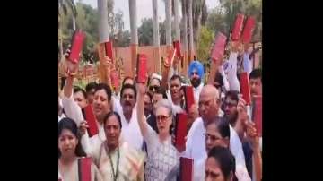 Opposition protests outside Parliament