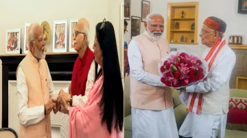 PM Modi meets Advani and Joshi