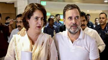Congress leaders Rahul Gandhi and Priyanka Gandhi during the extended Congress Working Committee meeting, in New Delhi.