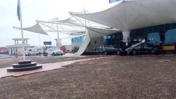 Canopy collapsed at Rajkot airport terminal