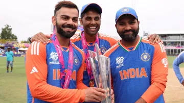 Virat Kohli, Suryakumar Yadav and Rohit Sharma.