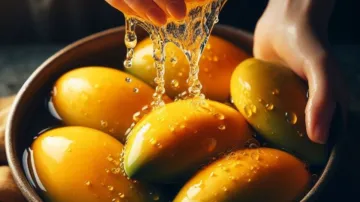 soak mangoes in water before eating