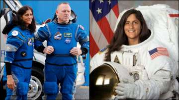 NASA astronauts Butch Wilmore and Sunita Williams at NASA's Kennedy Space Centre.