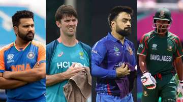 Captains of India, Australia, Afghanistan and Bangladesh.