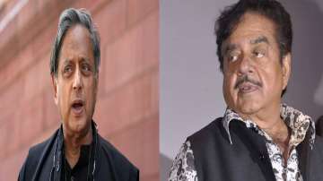 Congress leader Shashi Tharoor and TMC actor-politician Shatrughan Sinha 