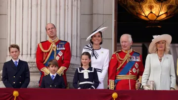 UK royal family at Trooping the Colour, Buckingham Palace