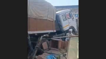 Truck collided with a bus in Bharatpur