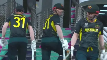 David Warner after getting out almost entered the wrong dressing room during Australia's T20 World Cup encounter against Oman