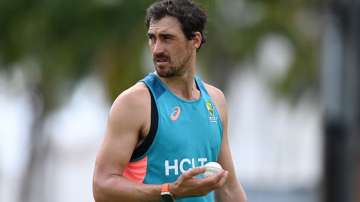 Mitchell Starc during a training session.