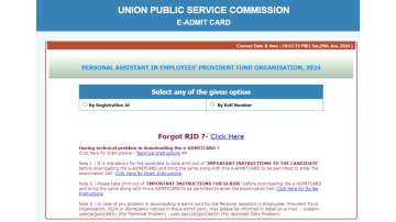 UPSC EPFO PA admit card 2024 out