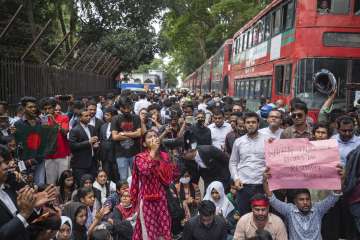 Bangladesh students protest 