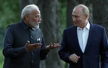 PM Modi's meeting with Putin in Russia