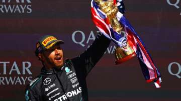 Lewis Hamilton in absolute jubilation after his 9th win at Silverstone, an F1 history as he beat Max Verstappen to the title