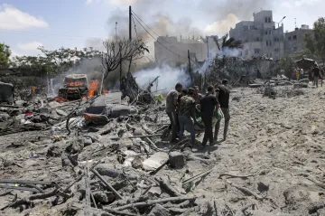 Aftermath of Israeli forces attack on Gaza