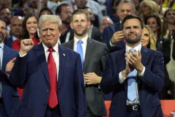 US vice presidential contender JD Vance with Donald Trump