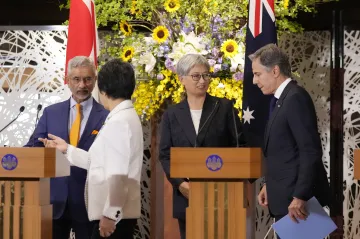 QUAD Foreign Ministers during a joint presser in Tokyo.