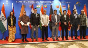 BIMSTEC members posing for a family photo in New Delhi