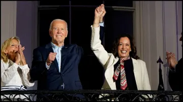 US President Joe Biden with Vice President Kamala Harris.