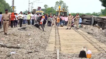 Dibrugarh Express accident Restoration work