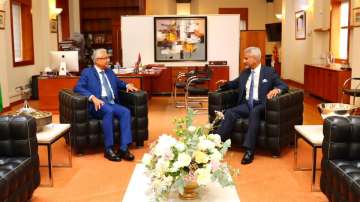 EAM S Jaishankar with Mauritius PM in Port Louis