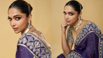 Deepika Padukone's purple saree