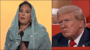 Indian American lawyer Harmeet Dhillon offering 'Ardas' for ex-US President Donald Trump.