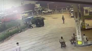 CCTV footage of Bhole Baba running away from the accident site