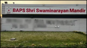 BAPS Hindu Temple vandalised in Canada's Edmonton.