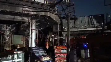 Delhi, fire, INA market 