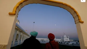 Indian Sikh pilgrims visit the Gurdwara Darbar Sahib in Kartarpur, Pakistan 