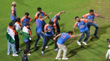 Indian cricket team at Wankhede Stadium