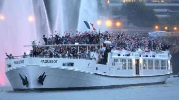 Parade of Nations event at Paris Olympics 2024 Opening Ceremony on July 26, 2024