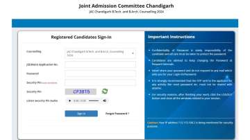 JAC Chandigarh 2024 counselling registration