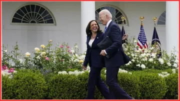 US President Joe Biden with VP Kamala Harris 