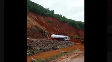 Picture from landslide site in Uttara Kannada