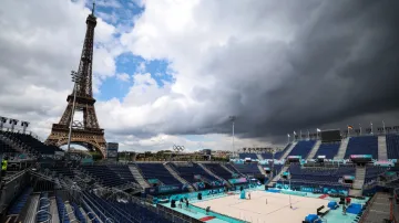 View of the Eiffel Tower Stadium.