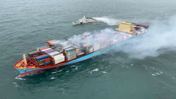 MV Maersk Frankfurt cargo fire