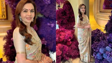 Nita Ambani stuns in exquisite ivory saree at Paris Olympics 2024