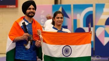 Sarabjot Singh and Manu Bhaker.