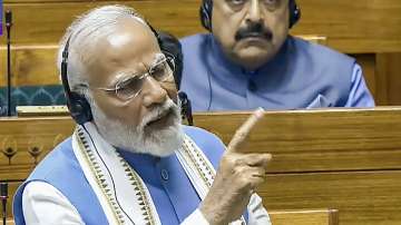Prime Minister Narendra Modi addresses Lok Sabha