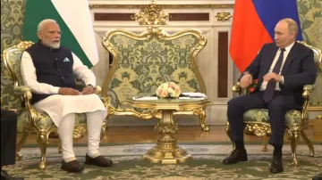 PM Modi's with President Putin in Moscow